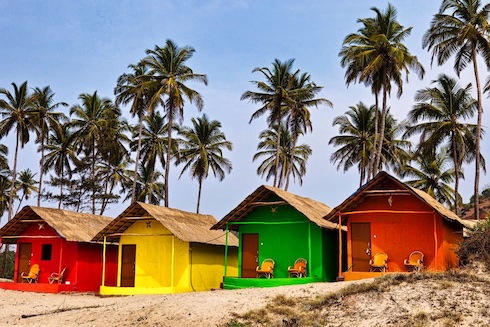 Goan beach huts